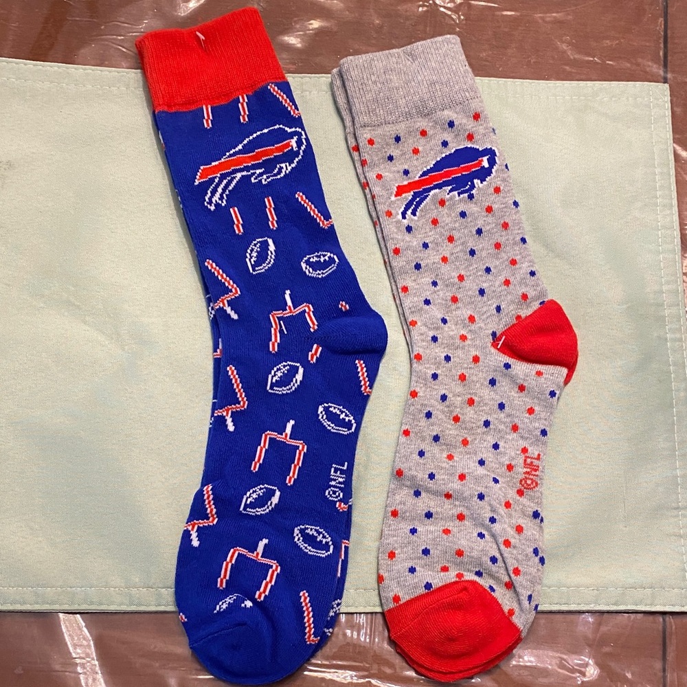 NFL Buffalo Bills Men's Socks - Blue and Gray New socks size 10-13